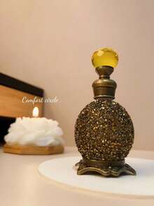 1 Chai tinh dầu 15ml, Chai tinh dầu cao cấp, Chai pha lê, Chai tinh dầu nhỏ có thể tái sử dụng, Chai đựng tinh dầu du lịch kèm ống nhỏ giọt thủy tinh, Chai kiểu Dubai cổ điển, Quà tặng Ngày của Mẹ, Quà tặng cho phụ nữ, Quà tặng Ngày Valentine, Du lịch, Ngày Valentine, Dùng trang trí phòng khách, phòng ngủ, salon làm đẹp (Không kèm nước hoa, chỉ có chai rỗng) Quà tặng sinh nhật, tốt nghiệp - Chai mài thủy tinh - Xem 9