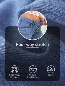 Rivivi 女士休闲水洗低腰喇叭牛仔裤 - 淺色水洗藍 - 查看 7