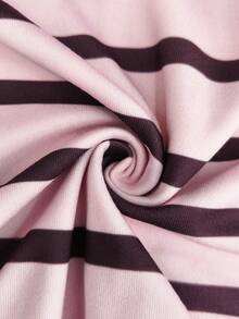 Resyla Áo thun nữ tay ngắn cổ tròn viền sọc, kiểu dáng thường ngày, thích hợp cho mùa hè. - Nhiều màu - Xem 4