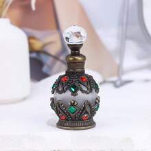 1 Stück 15ml Ätherisches Öl Parfümflasche, hochwertige Aromatherapie Flasche, Kristallflasche, kleine nachfüllbare Aromatherapie Flasche, Reise Ätherisches Öl Spender Flasche mit Glasdropper, Vintage Dubai Stil Flasche, Muttertags Geschenk, Frauen Geschenk, Valentinstag Geschenk, Reise, Valentinstag, für Wohnzimmer, Schlafzimmer, Schönheitssalon Dekoration (Ohne Parfüm, nur leere Flasche) Geschenke Geburtstag Abschluss - Parfüm-Unterabfüllung - Übersicht 9