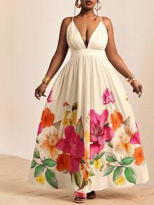 Truni 大码女式印花深V领露背长裙,适合夏季度假和海滩穿着,休闲连衣裙,生日装,度假风,海滩假日,波西米亚风生日度假夏季连衣裙,春夏节日女式沙滩裙,优雅长裙,度假印花吊带裙,大码沙滩裙,曲线身材夏季连衣裙,大码度假休闲装,夏威夷风连衣裙,大码夏季印花长裙,适合梨形和三角形身材的大码度假连衣裙,大码度假装,大码夏季连衣裙,大码吊带裙,热带度假装,大码夏季连衣裙,大码度假装,度假装,女式连衣裙,大码女式夏季装,女式度假装,女式春季连衣裙,女式夏季连衣裙,女式夏季连衣裙 - 彩色 - 查看 6