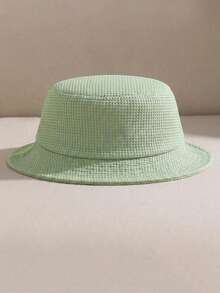 SHEIN Playful Pals Bộ 3 món cho bé trai sơ sinh: Áo liền quần kiểu Anh cổ điển màu xanh lá nhạt, hở vai, quần cạp chun và mũ in hình, size 3-12 tháng. - Màu xanh Ô liu - Xem 7