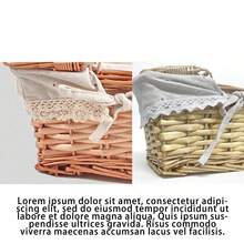 Keranjang Piknik Rotan Persegi, Keranjang Piknik Rotan Oval, Keranjang Buah, Keranjang Tangan Rotan Anyaman Tangan, Digunakan untuk Piknik, Belanja, Penyimpanan, Hadiah, Buah dan Sayuran, dll., Penyimpanan Praktis, Mudah Dibawa untuk Liburan - MultiWarna - View 4