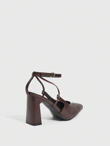 CUCCOO SZL Women's Elegant Pointed Toe Pumps, Suitable For Commuting And Formal Occasions - Burgundy - View 4