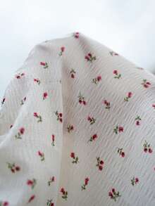 Momance Women's Long Ditsy Floral Spaghetti Strap Tie Bow Elegant Maternity Dress - Apricot - View 8