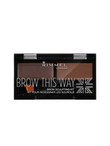 Rimmel Brow This Way Eyebrow Powder Sculpting Kit 003 Dark Brown 1.3 G - Dark Brown - View 1