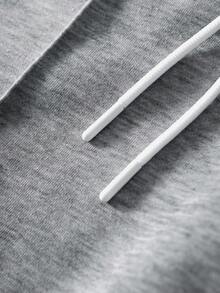 PAVTROS Men's Casual Drawstring Knit Shorts, Gray - Light Grey - View 6