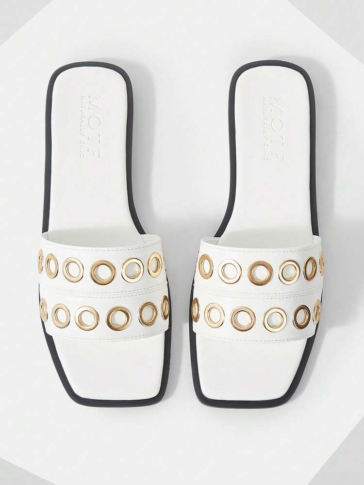 NEW OUTDOOR LADIES FLAT SANDALS SQUARE TOE WHITE LADIES CASUAL COMFORT PARTY COMMUTER SUMMER LADIES SHOES PLATFORM NON-SLIP LADIES SLIPPERS CHRISTMAS WOMEN'S SHOES