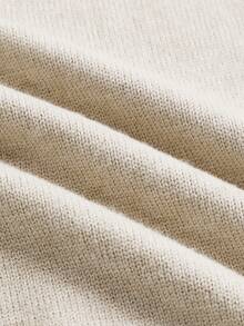 Mercer Haus Men's Casual Versatile Solid Color Short Sleeve Knit Top - Apricot - View 5