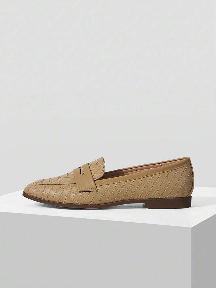 WOMEN'S SHOES APRICOT EMBOSSED DAILY COMMUTING FLAT SHOES