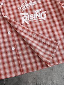 AXEPEAK Men's Plaid Print 2 In 1 Long Sleeve Shirt - Multicolor - View 5