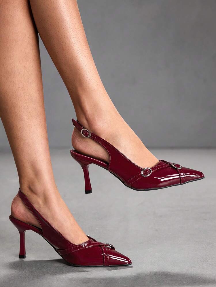 CUCCOO SZL Solid Color Pointed Toe Fashionable Elegant Commuting High Heels