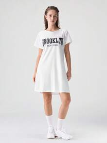 SHEIN 字母图案睡衣 - 白色 - 查看 1