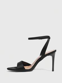 CUCCOO SZL Giày sandal cao gót thời trang nữ - màu đen - Xem 4
