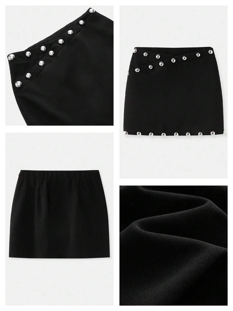 SHEIN Maija MAIJA Vacation Floral Wrap Tie Waist A-Line Midi Skirt