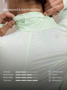 GLOWMODE Keep It Moving Hip-Length Relaxed Fit Adjustable Drawstring Cinch Waist 2-Way Wear Hooded Running Jacket Jogging Outdoor Workout Gym Daily Active Wear - Limelight Green - View 6