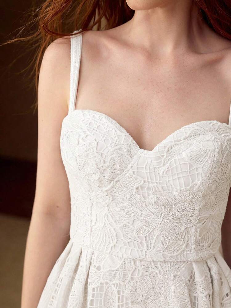 LACE PATCHWORK HOLLOW OUT DRESS, SPRING/SUMMER