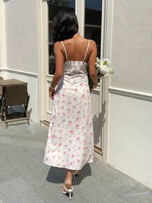 Serisse Đầm hai dây nữ in hoa, thiết kế xếp ly, xẻ tà, thích hợp cho hẹn hò. - Nhiều màu - Xem 2