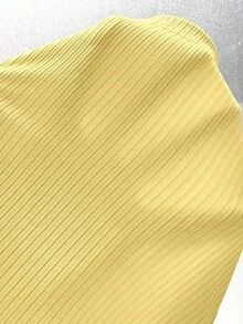 Glamine Celana Pendek Wanita Polos Pinggang Tinggi Kasual Serbaguna untuk Pemakaian Sehari-hari - Kuning muda - View 7