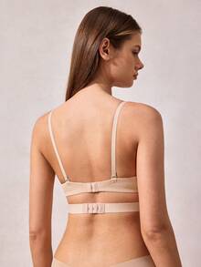 Veilyse Women's Casual Beige Backless Push Up Bra With Slight Stretch Fabricfor Summerfor Summer - Beige - View 2