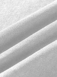 ROMWE MEN Goth Men's Casual Wing & Cross Print T-Shirt, Summer - White - View 6