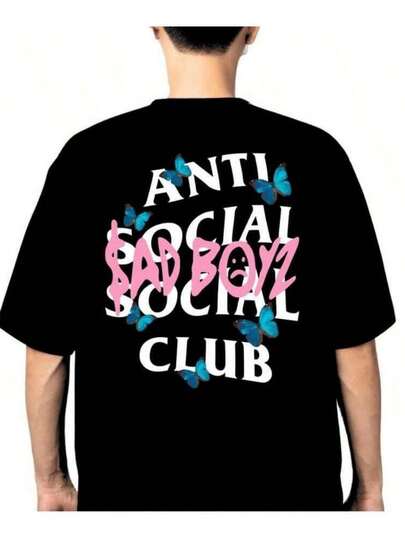 A men's with a round neck casual fit and short , elegant and casual style, suitable for daily outings, school, and summer essentials