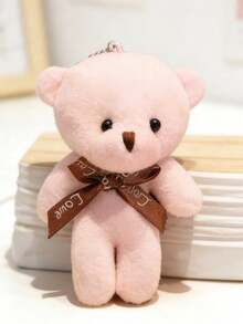 POKOJA LAND 可爱的小泰迪熊毛绒玩具吊坠，粉色、白色、酒红色、灰色和白色可选，毛绒动物泰迪熊玩具关节头熊婚礼花束礼物玩具毛绒钥匙扣吊坠娃娃生日礼物装饰品结婚礼物卧室装饰是生日礼物节日礼物首选 - 彩色 - 查看 13