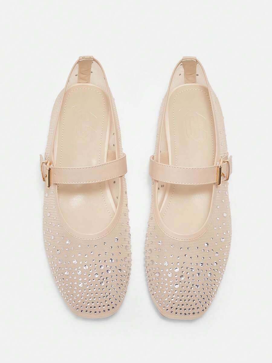 CUCCOO CURVES 女士时尚宽楦平底鞋 - 淺杏 - 查看 1