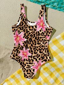 Baju Renang Terusan Model Camisole Minimalis Kasual untuk Anak Perempuan Remaja, Cocok untuk Musim Panas - MultiWarna - View 2