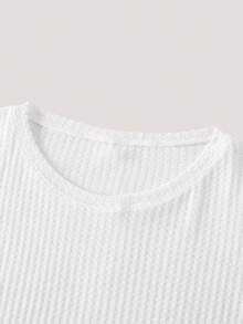 Driftmere 男士蝙蝠袖短袖度假基本款纯色 T 恤 - 白色 - 查看 3