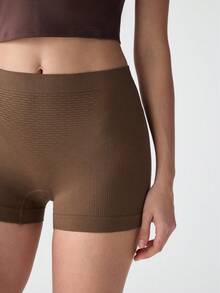 Loungeista 1pc Women Seamless Comfortable Boyshort Panty - Coffee Brown - View 4
