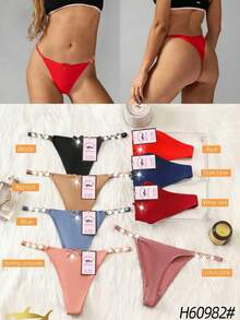 Este paquete trae 12 BRAGAS es ideal para sentirte sexy, fresca y cómoda todos los días. Las bragas están confeccionadas con un encaje delicado y suave, que se adapta sin apretar, brindando una sensación ligera y femenina. Incluye una hermosa variedad de colores como negro, rosa, vino, blanco, azul oscuro, azul claro, rojo y durazno, para que siempre tengas una opción diferente según tu mood. El paquete viene con tallas surtidas entre M, L y XL/XXL. Pantalones de punto para mujeres - Multicolor - Ver 2