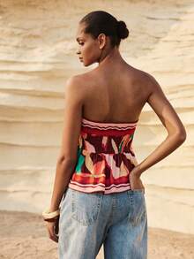 Maija Áo quây nữ kiểu dáng thường ngày in họa tiết hoa. - Nhiều màu - Xem 2