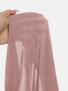 SHEIN Girlism 少女露背吊带背心，金属装饰扣，适合邮轮、万圣节、晚宴、生日、返校节、运动、返校、度假、大学风、复活节、音乐节、毕业典礼、家庭聚会等场合；时尚甜美纯色双层蕾丝白色迷你A字Y2K套装，搭配白色荷叶边层叠蛋糕裙；针织露背短款上衣，打结细节，不对称下摆；短款上衣 - 粉色 - 查看 5