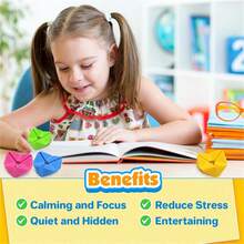 MINKOJA Jouets à triture sensoriels pour enfants : Cube sensoriel à textures à retourner, jouets à triture anti-stress pour adolescents avec anxiété, autisme, TDAH, concentration, jouet à triture silencieux pour la classe, le bureau, le coin détente, convient aux enfants de plus de 3 ans - Multicolore - Voir 6