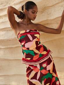 Maija Áo quây nữ kiểu dáng thường ngày in họa tiết hoa. - Nhiều màu - Xem 1