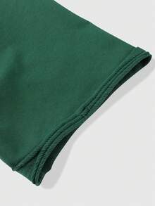 ROMWE MEN Grunge Punk Men's T-Shirt With Street American Design Splatter Paint Horse Effect T-Shirt - Green - View 5