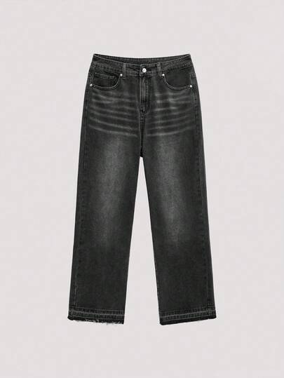 Open Phase 男士休闲水洗直筒牛仔裤