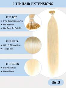 Tóc nối I-Tip bằng tóc thật 50g, 50 sợi, 1g/sợi, nối tóc bằng phương pháp ép lạnh Microlink dành cho nữ, tóc giả keratin vô hình đã được dán sẵn, giúp tăng độ dày và chiều dài tức thì cho tóc mỏng, tạo sự hòa quyện hoàn hảo như ở salon - Món quà làm đẹp hoàn hảo cho Ngày của Mẹ và Kỳ nghỉ Xuân. - Nhiều màu - Xem 6