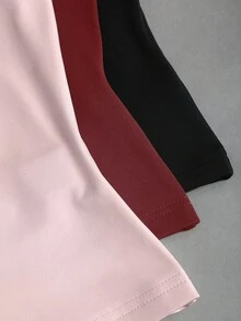 Sweetra 黑色、白色和棕色V领背心套装，简约设计，休闲百搭夏季款 - 彩色 - 查看 3