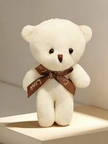 POKOJA LAND 可爱的小泰迪熊毛绒玩具吊坠，粉色、白色、酒红色、灰色和白色可选，毛绒动物泰迪熊玩具关节头熊婚礼花束礼物玩具毛绒钥匙扣吊坠娃娃生日礼物装饰品结婚礼物卧室装饰是生日礼物节日礼物首选 - 彩色 - 查看 11