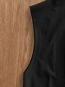 Manfinity Joysei Standard Size Oversized Cropped Camisole Tank Top In Black - Black - View 3