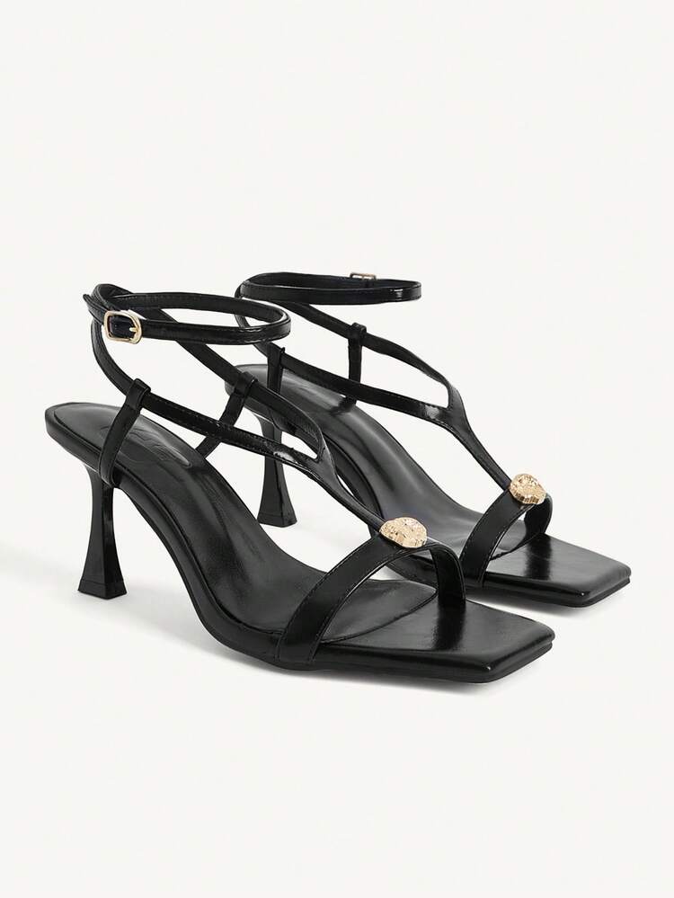 CUCCOO CHICEST Women's Buckle Design Fashion Daily Wear High Heel Sandals Summer Shoes