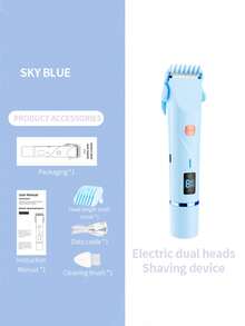1PC Pink Dual-Head Electric Shaver For Women, IPX7 Waterproof Ceramic Blade Digital Display Body Trimmer With Type-C Charging For Bikini, Underarms & Legs - Multicolor - View 12