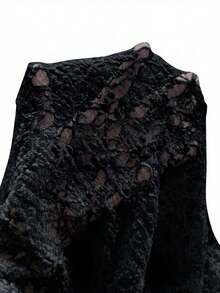 GlowEve 女士圆领短袖休闲不对称下摆T恤 - 黑色 - 查看 3