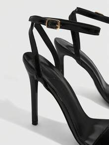 CUCCOO SZL Giày sandal cao gót mũi nhọn gợi cảm dành cho nữ - màu đen - Xem 6