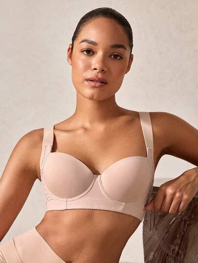 Peach Girl 女士钢圈加厚聚拢文胸 - 提升胸型，侧向支撑，性感舒适，时尚百搭，适合度假和日常穿着