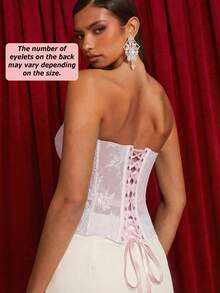 Glamine Canotta elegante e sexy in pizzo francese da donna - Rosa Baby - Visualizzare 2