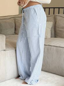 IamThia Quần sọc hồng nữ, kỳ nghỉ hè - Màu xanh lam - Xem 5