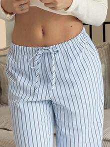 IamThia Quần sọc hồng nữ, kỳ nghỉ hè - Màu xanh lam - Xem 6